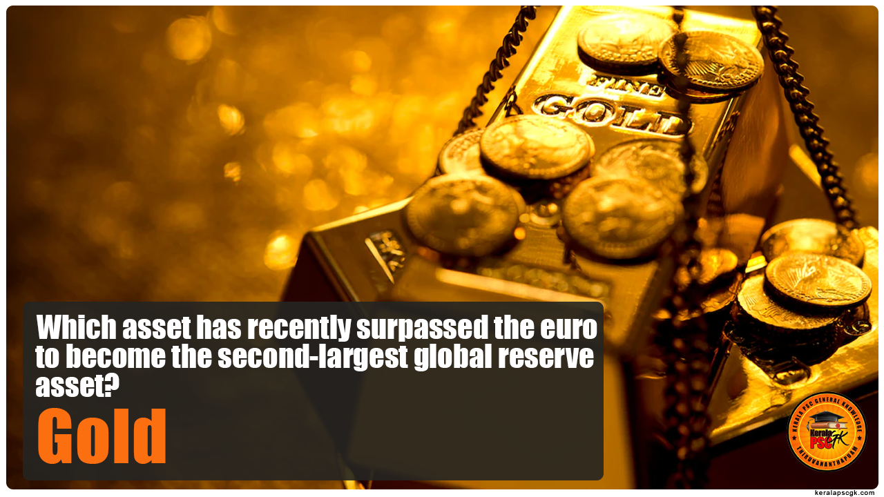 Daily Malayalam Current Affairs Jun 2025 Gold Becomes World’s Second-Largest Reserve Asset After U.S. Dollar