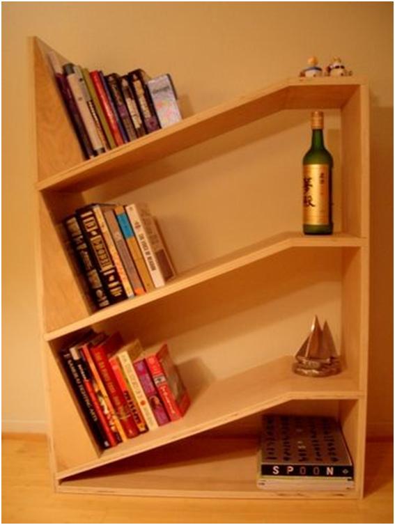 Home design: Angled Bookshelf Design