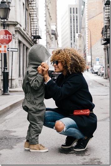 mother protecting child