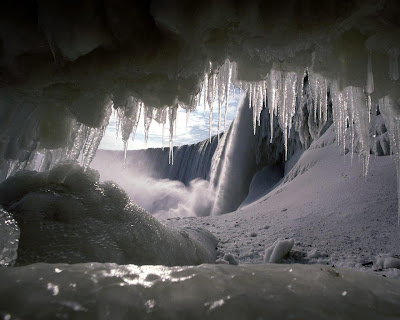 Ice Cave Winter Desktop Background
