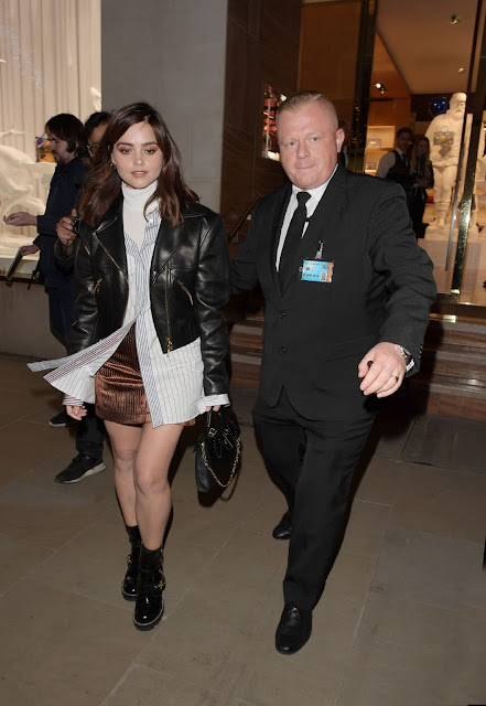 Jenna Coleman Style Leaving Vogue Gingernutz Event in London