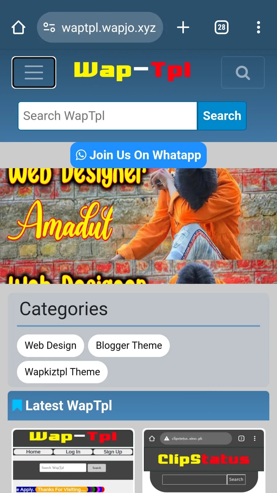 WapTpl Wapkiz Movie Download Premium Theme