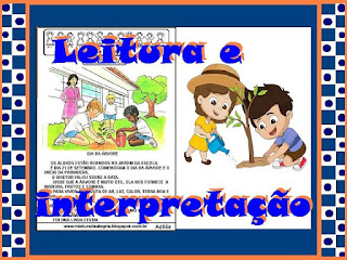 Leitura e interpretação de texto,dia da árvore