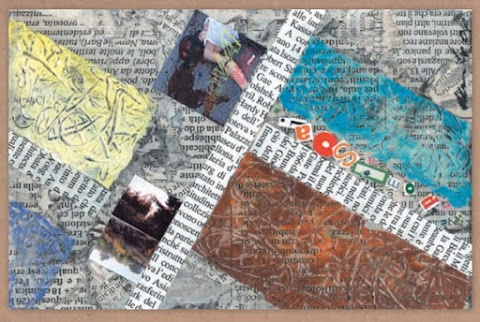 [mail art stigma archive] #15 Daniele Davalli , paper collage,  Italy