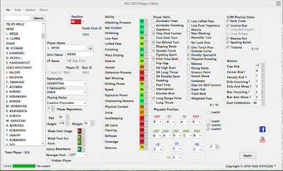 PES 2019 Player Editor by Fatih Kuyucak