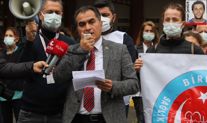 İzmir'de sağlıkçılardan 'zam' eylemi