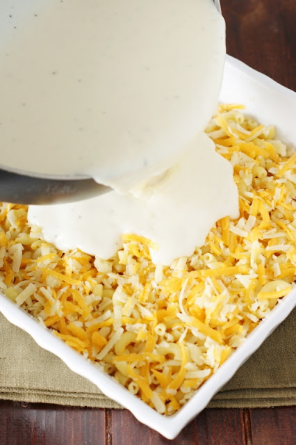  This classic side dish is made extra creamy  2-Cheese Baked Macaroni in addition to Cheese Recipe