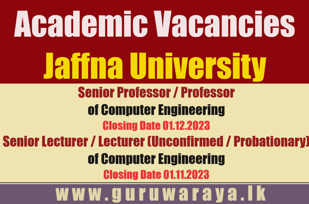Academic Vacancies - Jaffna University