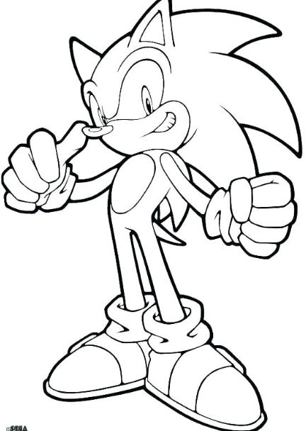 Gambar Mewarnai Sonic The Hedgehog 