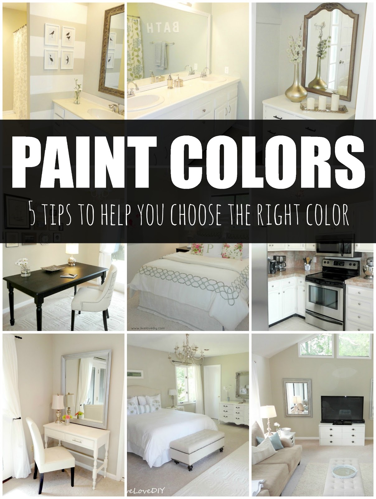 LiveLoveDIY: How To Choose Paint Colors: 5 Tips To Help You Decide
