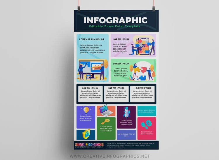 Creative infographic template with colorful design
