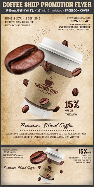  Coffee Shop Promotion Flyer Template