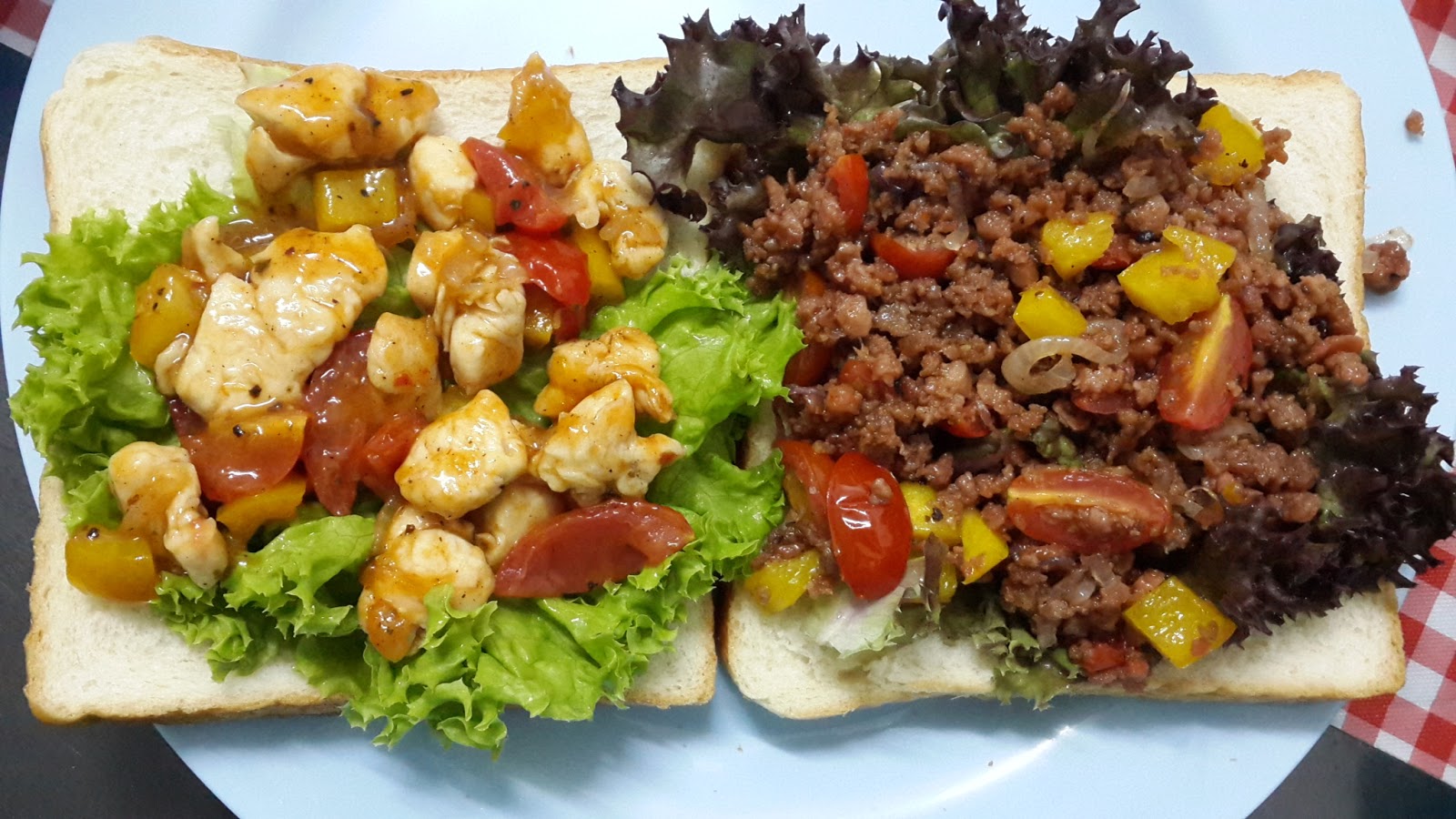 Ni ha lean: #resepi Sandwich Daging dan Ayam / Lettuce Wrap