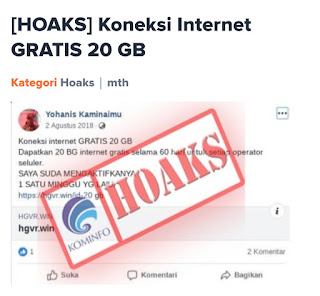 Tangkal isu hoaks internet gratis