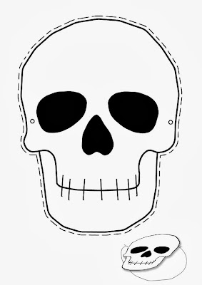 Halloween skull mask printable