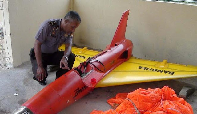 Pesawat tanpa awak yang jatuh di perairan Pulau Pucung