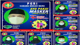 Cegah Penyebaran Covid-19, PGRI Mekar Baru Gencar Kampanyekan Pakai Masker