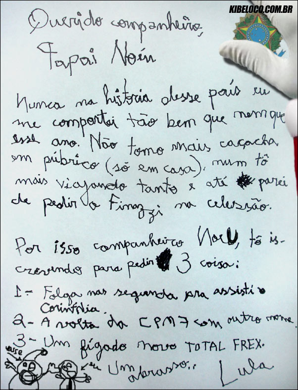 Liebertyabreu: carta lula para papai noel