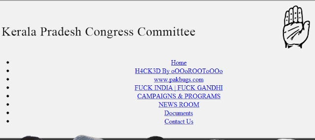 Kerala Pradesh Congress Committee (KPCC) website hacked By PakBugs !