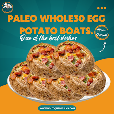 Paleo Whole30 Egg Potato Boats.