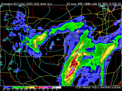 Forecast Squall Line Early Wed Morning