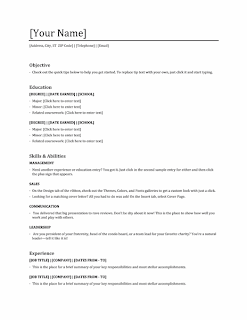 Functional Resume, Word