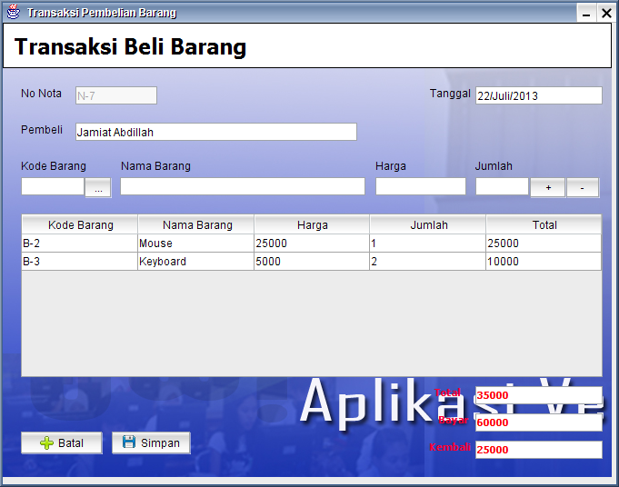 Download Contoh Aplikasi Menggunakan Java