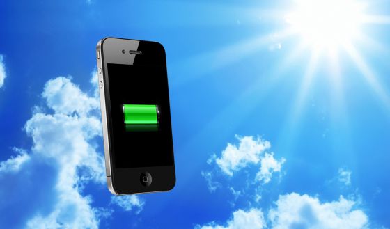 smartphone bateria celular energia solar movimiento