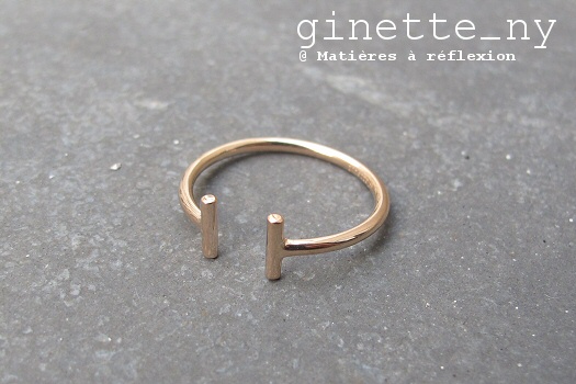 Ginette NY Bague Gold strip Purity rose