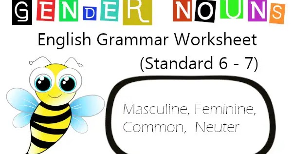 cbse papers questions answers mcq cbse class 6 english grammar gender nouns worksheet eduvictors englishgrammar cbse2020