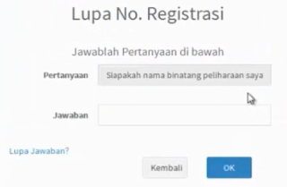 kode registrasi pupns tidak bisa di cetak