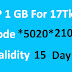 Gp 1 Gb Internet onle for 17 TK