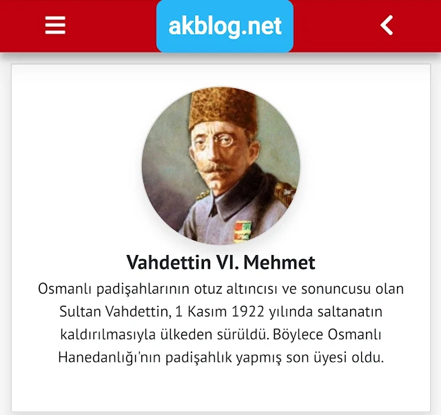 Vahdettin VI. Mehmet Kimdir Tarihçe-i Hayat 