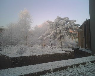 Sneeuw, nabij Musis Sacrum