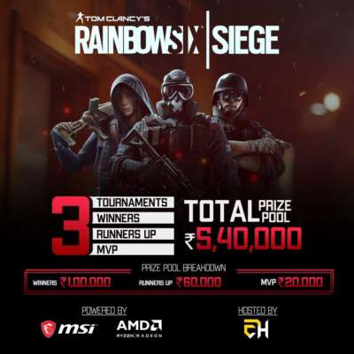 AMD & MSI Announce Rainbow Six Siege Tournament in India With Prize Pool of ₹5,40,000