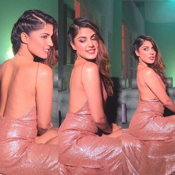 rhea chakraborty backless dress sexy back bollywood actress