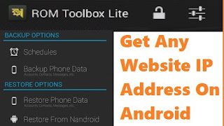 Get Any Website IP Address On Android