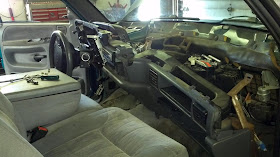 removing the dashboard of a dodge truck, guide, steps, radiator