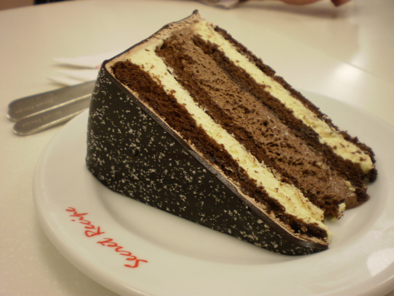 slice of the cake Chocolate Indulgence cost Rs 165. It was as good ...