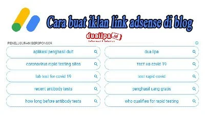 cara buat iklan link adsense di blog