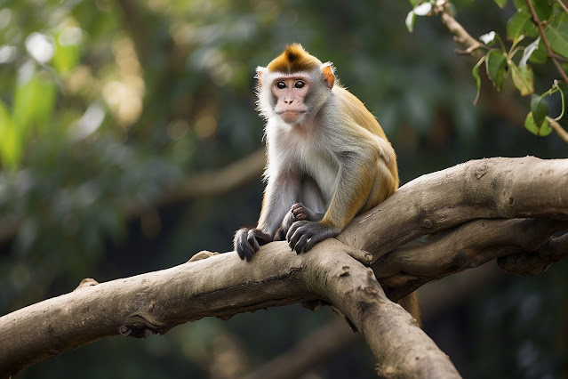 Gambar Monyet Ekor Panjang di Habitat Alaminya