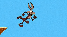 Wile E. Coyote on cliff