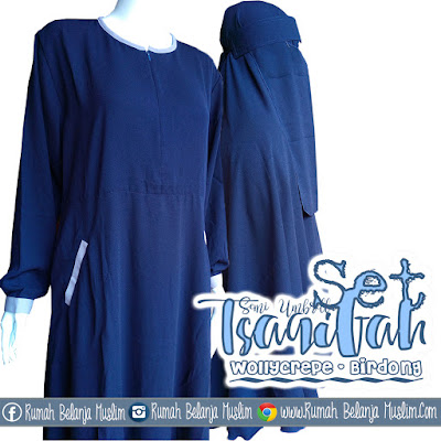 Set Gamis Syari Polos Birdong