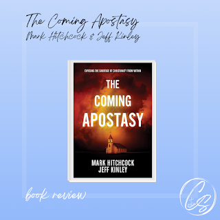 The Coming Apostasy book cover on blue background