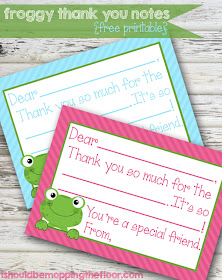 Free printable fill-in-the-blank thank you notes. Perfect for kiddos to fill in after birthdays or holidays. Choose from blue or pink. Instant download.