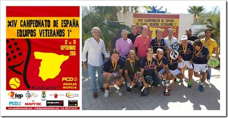 El R.C. Polo de Barcelona masculino y el R.C.T. de Barcelona 1899 femenino nuevos campeones de España de Pádel veteranos por equipos 2016.