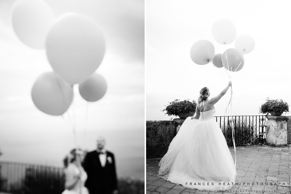 Wedding balloons Villa Cimbrone