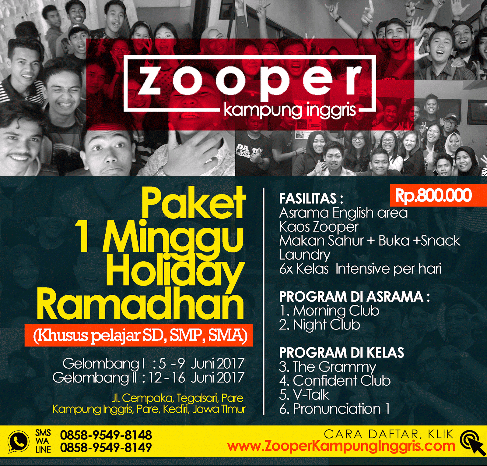 paket ramadhan 1 minggu kampung inggris zooper