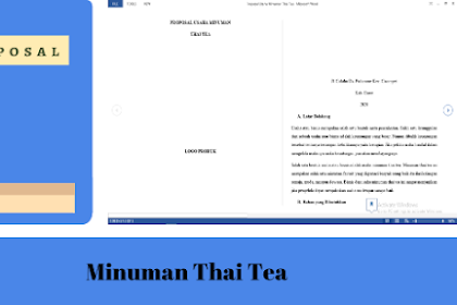 (Pdf) Contoh Proposal Usaha Minuman Thai Tea