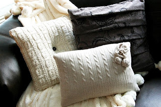 DIY sweater pillow